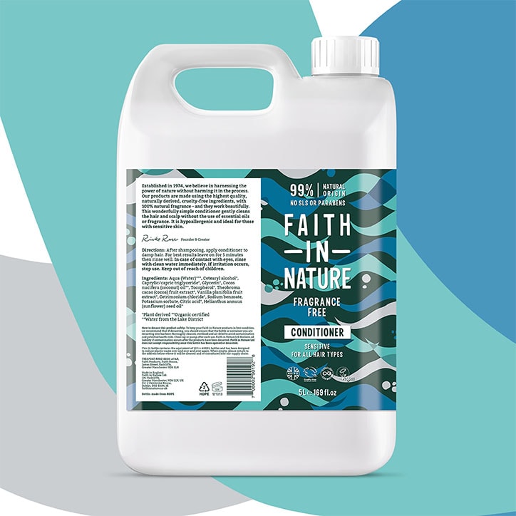 Faith in Nature Fragrance Free Conditioner 5L - McGrocer