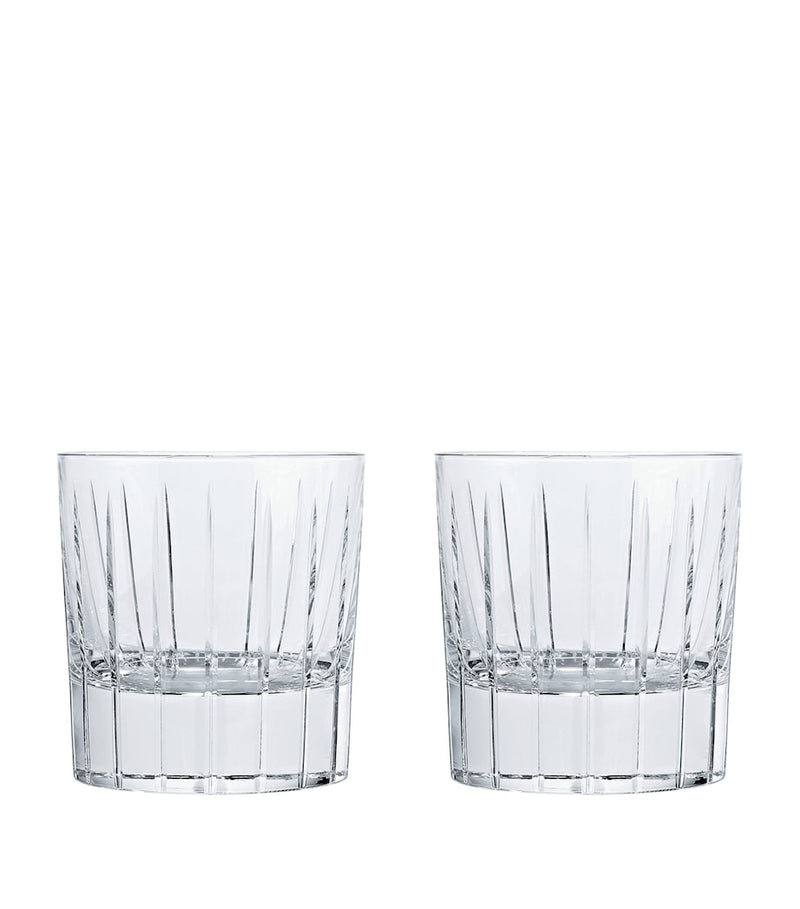 Christofle set of 2 crystal old fashioned glasses 190ml - British product