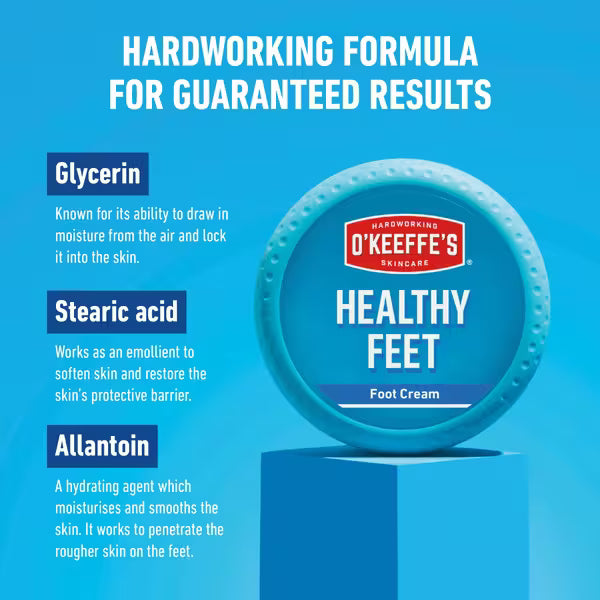 O'Keeffe's Healthy Feet Foot Cream 91g, imported from the UK