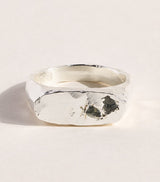 Harrods THE OUZE Sterling Silver and Sapphire Oval Signet Ring- Buy online at McGrocer
