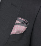 Canali silk medallion print pocket square 33cm, UK version