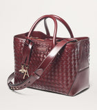 Aspinal of London midi leather woven tote bag, UK version