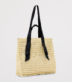 AllSaints Lullah straw paper mesh tote bag, UK version