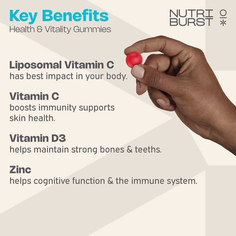 Nutriburst health vitality gummies 60 count - British product
