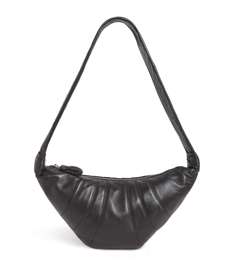 Lemaire medium grained leather croissant shoulder bag (British brand)