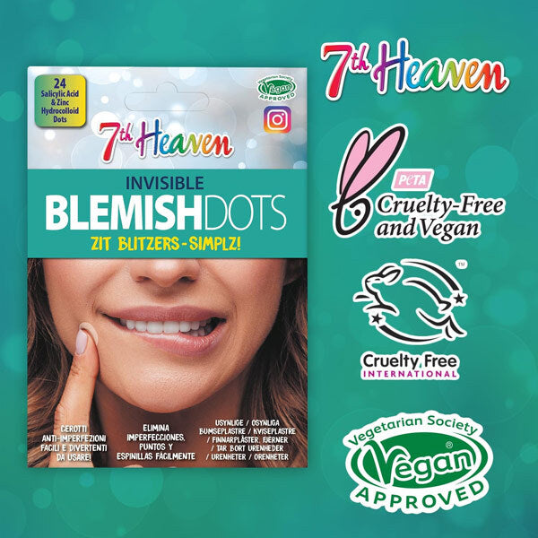 7th Heaven blemish dots with salicylic acid, imported from the UK