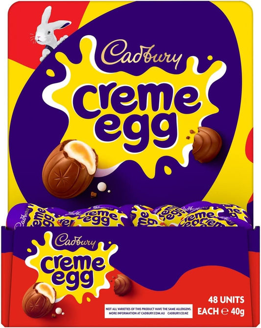 Cadbury Creme Egg (Pack of 48) Milk Chocolate Filled With Creamy Filling - McGrocer