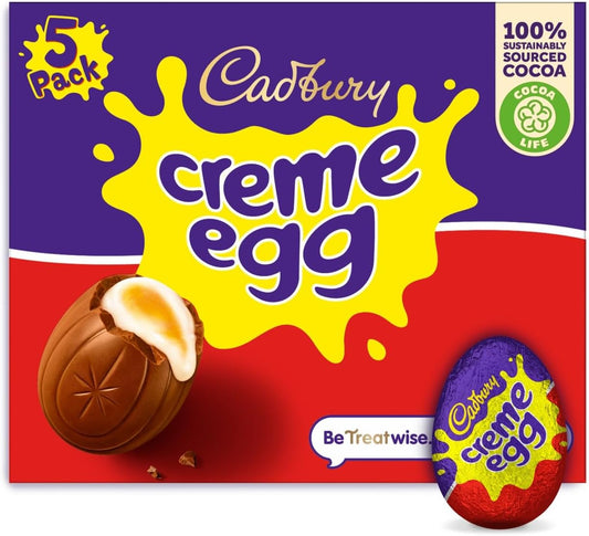 Cadbury Creme Milk Chocolate Egg Pack of 5 Eggs, 200g GOODS McGrocer Direct   