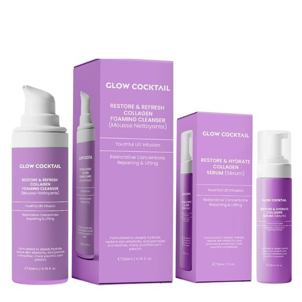 GlowCocktail collagen serum 30ml and foaming cleanser 200ml - British product