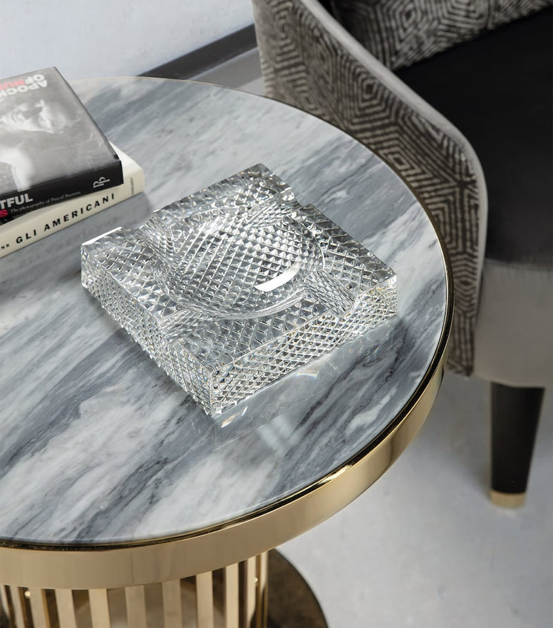 Giorgio Collection Charisma side table marble and steel (British brand)