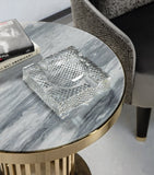 Giorgio Collection Charisma side table marble and steel (British brand)
