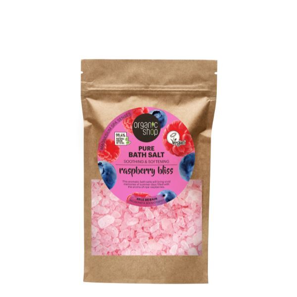 Organic Shop Raspberry Bliss Bath Salt 500g, imported from the UK