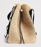 Eres Raffia Voyageur Tote Bag with structured weave, UK version