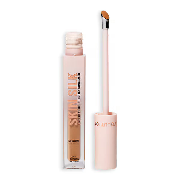Revolution Skin Silk Brightener Concealer Tan Golden, imported from the UK
