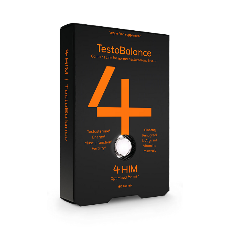 4Him Testobalance men's testosterone supplement 60 vegan tablets (British brand)