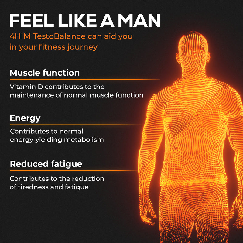 4Him Testobalance men's testosterone supplement 60 vegan tablets (British brand)