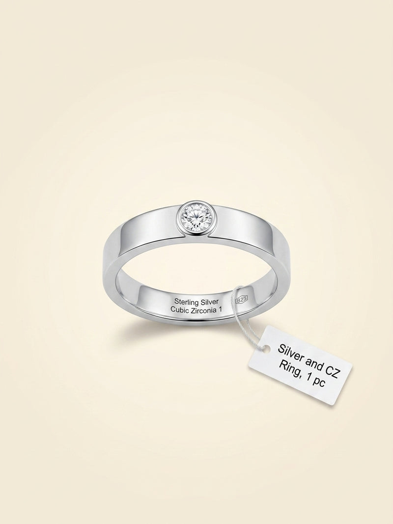 Cartier platinum wedding ring with 0.03ct diamond, imported from the UK