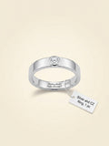 Cartier platinum wedding ring with 0.03ct diamond, imported from the UK