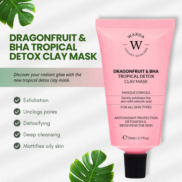 Warda Dragonfruit Detox Clay Mask 50ml (British brand)