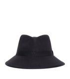 Max Mara wool felt trilby hat with grosgrain ribbon - British product