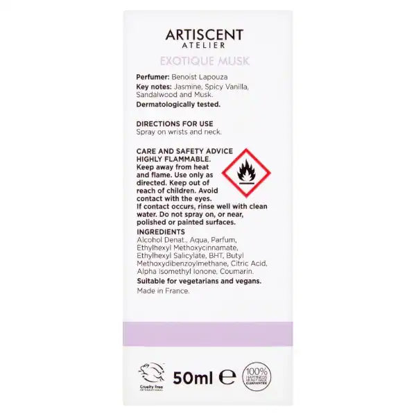 Superdrug Artiscent Exotique Musk Eau De Parfum 50ml (British brand)