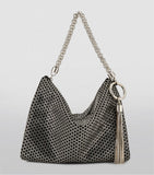 Jimmy Choo Callie clutch in crystal-studded suede - British product