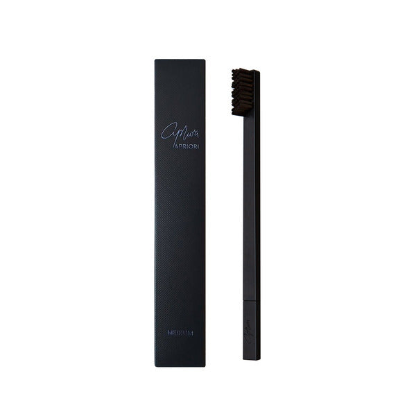 Apriori Midnight Black medium bristle toothbrush - British product
