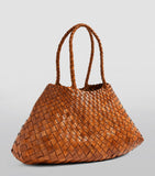 Dragon Diffusion Santa Croce large leather woven tote bag, UK version