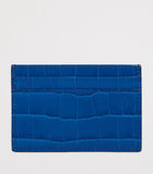 Smythson Leather Mara Flat Card Holder croc-embossed calf leather - British product