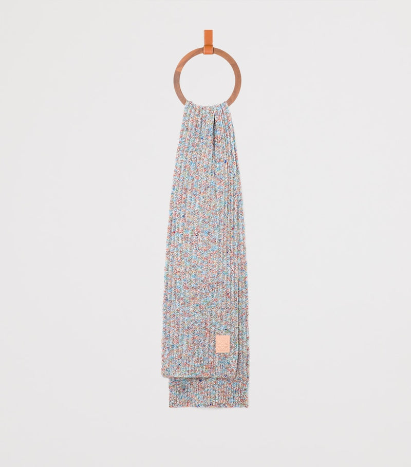 LOEWE wool-cashmere scarf with speckled design - British product