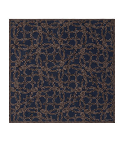 Harrods LOEWE x Paula's Ibiza Silk Anagram Print Scarf 132cm x 132cm- Buy online at McGrocer