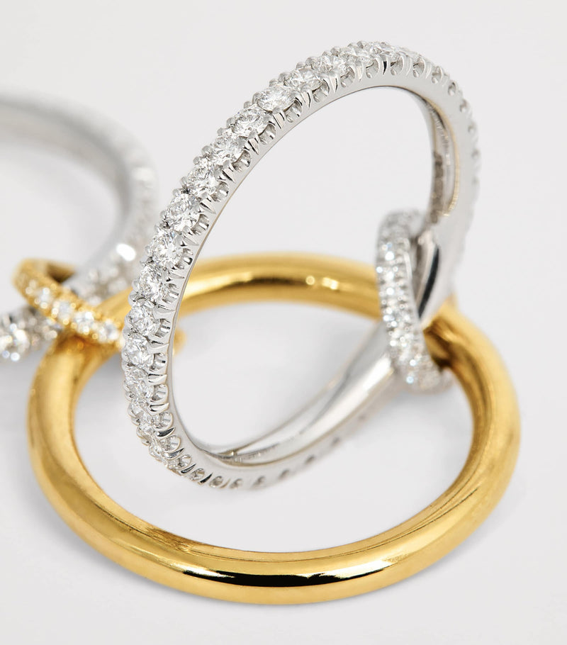 Spinelli Kilcollin Esme ring in yellow and white gold with diamonds (British brand)