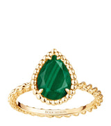 Harrods Boucheron Yellow Gold and Malachite Small Motif Serpent Bohème Ring- Buy online at McGrocer