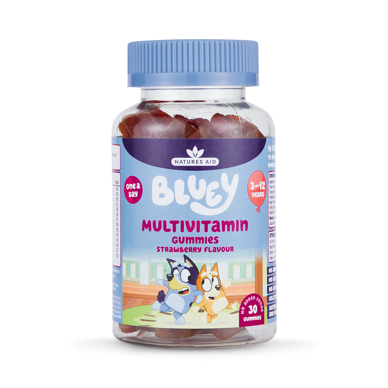 Natures Aid Bluey Multivitamin Strawberry Gummies 30 Count - British product