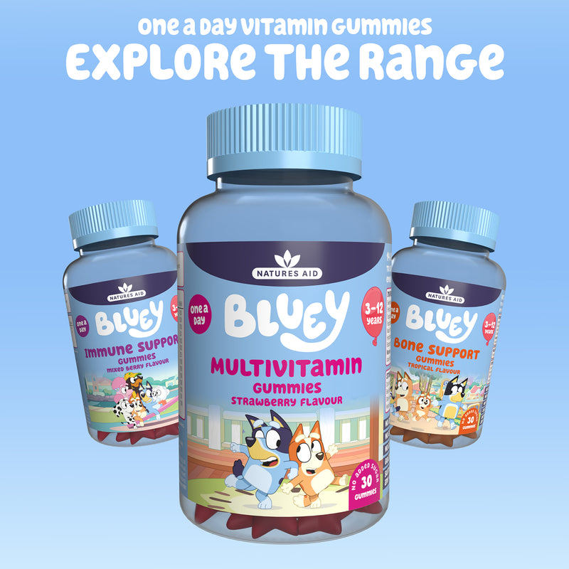 Natures Aid Bluey Multivitamin Strawberry Gummies 30 Count - British product