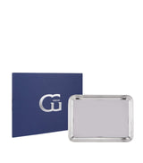 Harrods Greggio Silver Plated Georgian Rectangular Tray with Handles Serving Tray 41cm x 30cm- Buy online at McGrocer