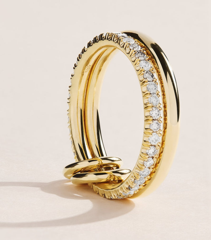 Spinelli Kilcollin Ceres yellow gold diamond ring, imported from the UK