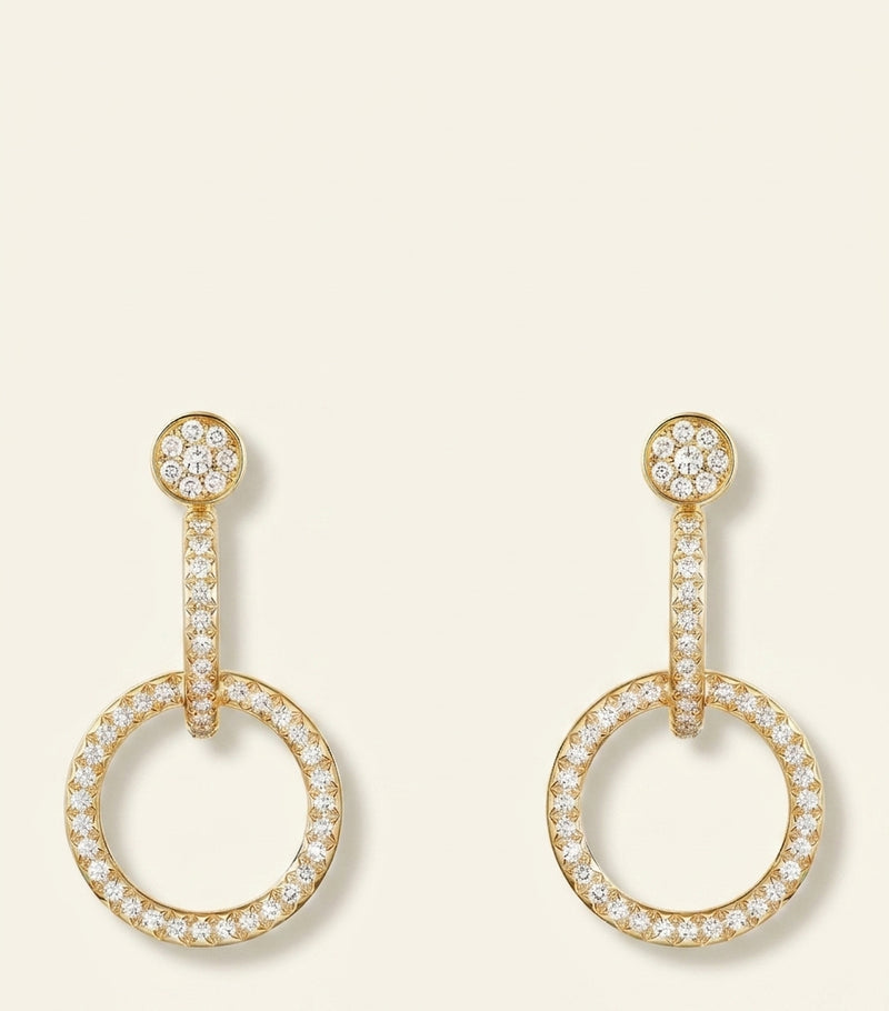 Cartier yellow gold diamond Juste un Clou earrings (British brand)