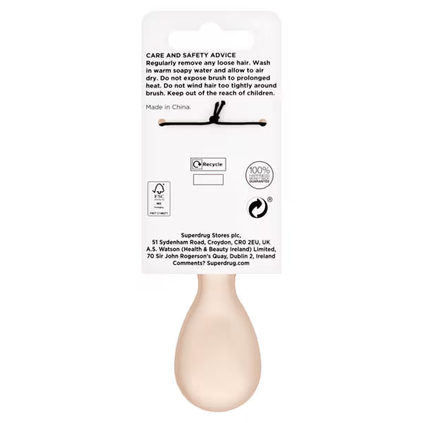 Superdrug mini hair brush gold travel size (British brand)