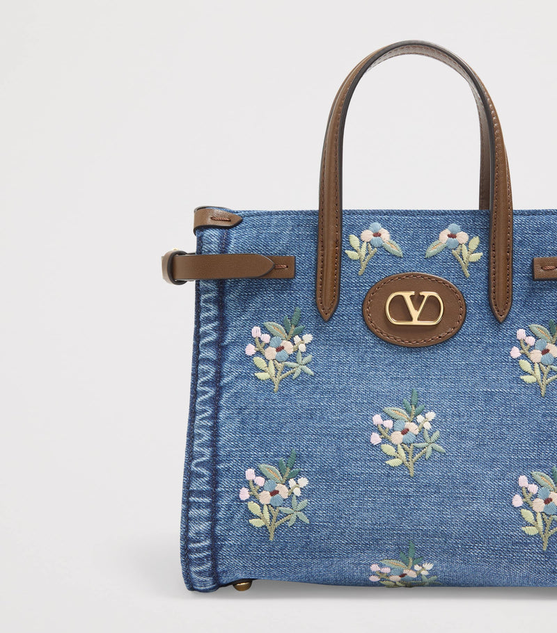 Valentino Garavani small embroidered Antibes top-handle bag, imported from the UK
