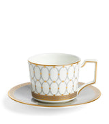 Harrods Wedgwood Renaissance Grey Coffee Cup and Saucer 70ml- Buy online at McGrocer