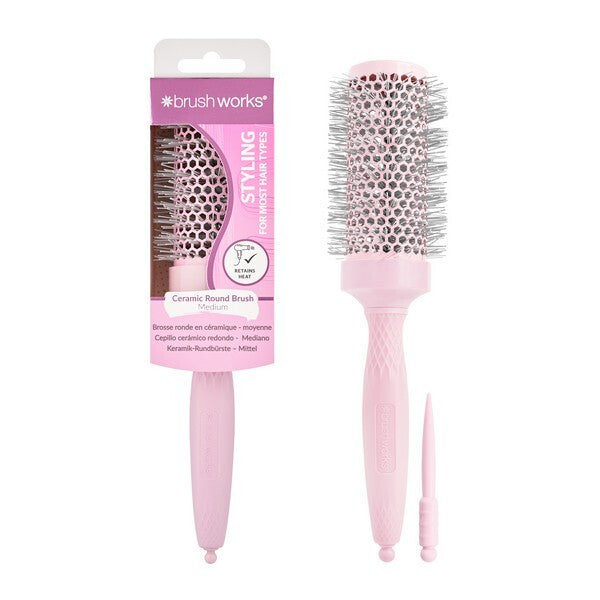 Brushworks Ceramic Round Hairbrush Medium 43mm - British product