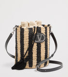 Valentino Garavani small raffia bucket bag (British brand)