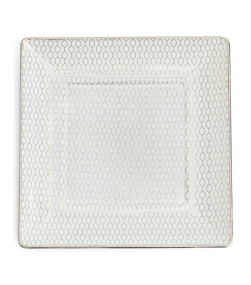 Wedgwood Gio Platinum tray fine bone china 14.5cm, imported from the UK