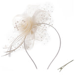 Livingandhome vintage fascinator beige (British brand)