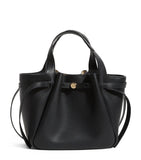 Scratch-Resistant Grained Leather Backpack with Buckle Fastening