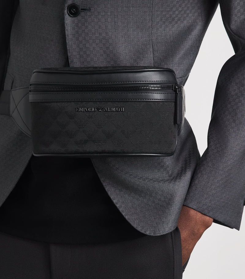 Emporio Armani jacquard logo belt bag (British brand)