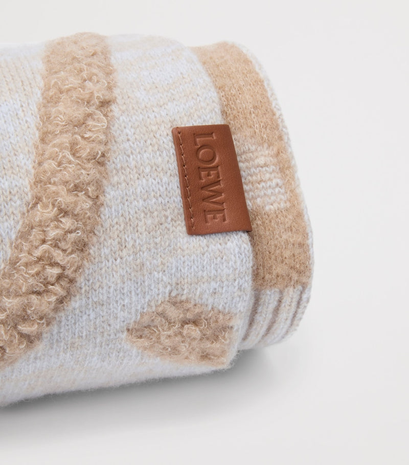LOEWE Anagram scarf wool cashmere blend, imported from the UK