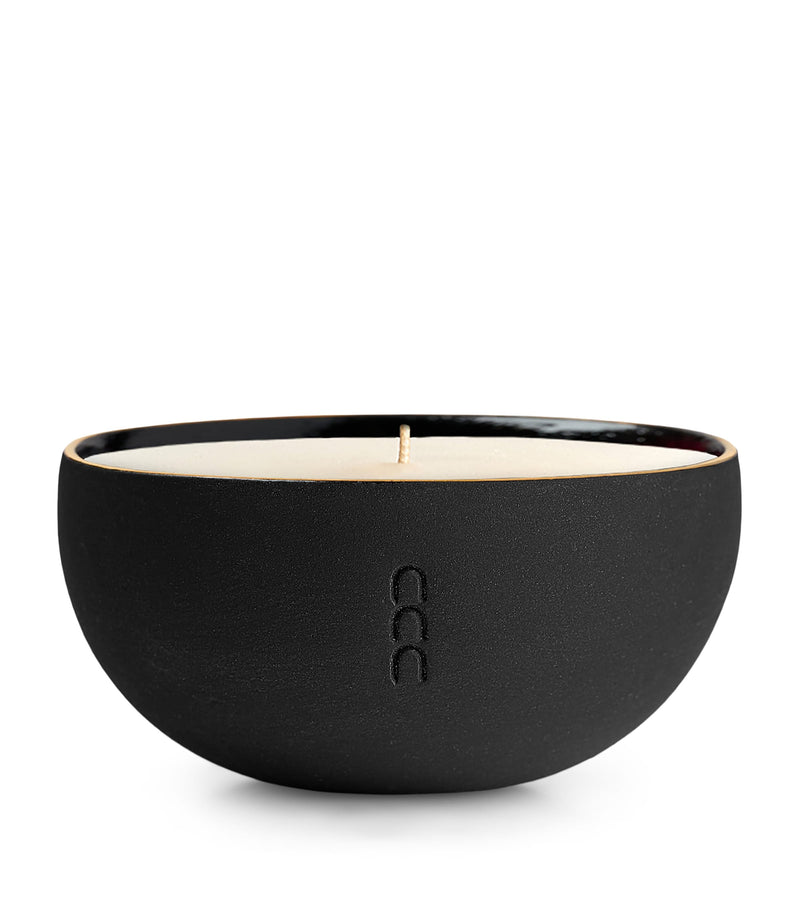 Marchanta dark travertine candle holder 36cm - British product