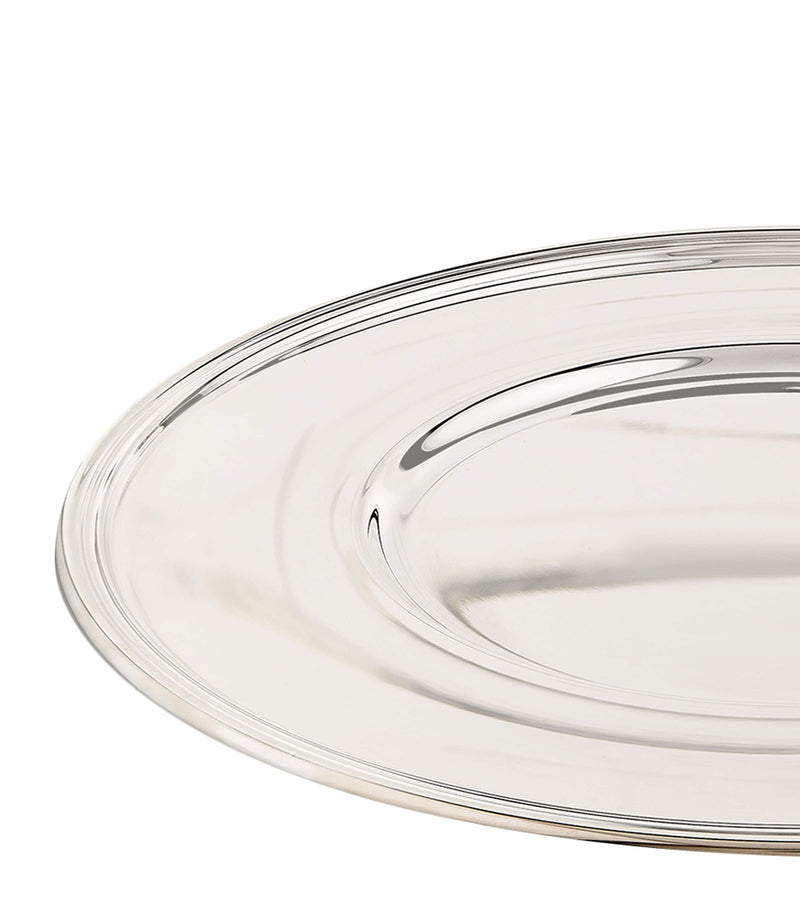 Greggio silver plated Georgian lay plate 33cm, UK version